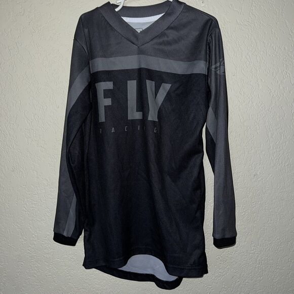 Black Gray Fly Racing F-16 Shirt. Size Youth Medium - Picture 1 of 6